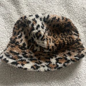furry cheetah bucket hat